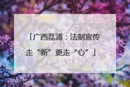 广西荔浦：法制宣传走“新”更走“心”