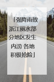 强降雨致浙江丽水部分地区发生内涝 各地积极抢险