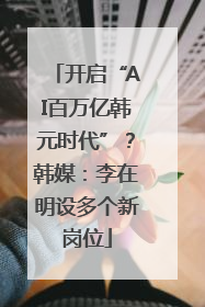开启“AI百万亿韩元时代”？韩媒：李在明设多个新岗位