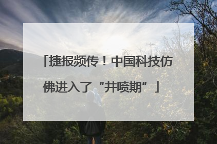 捷报频传！中国科技仿佛进入了“井喷期”
