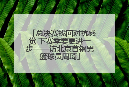 总决赛找回对抗感觉 下赛季要更进一步——访北京首钢男篮球员周琦