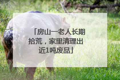 房山一老人长期拾荒，家里清理出近1吨废品