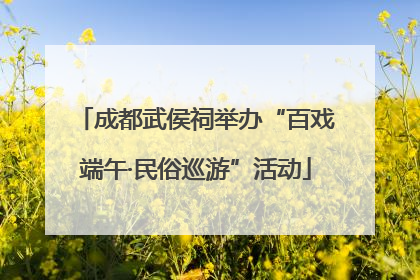 成都武侯祠举办“百戏端午·民俗巡游”活动
