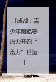 成都：青少年跑酷赛热力开跑“蓄力”世运