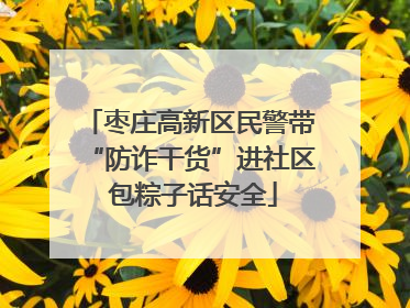 枣庄高新区民警带“防诈干货”进社区 包粽子话安全
