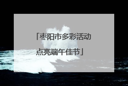 枣阳市多彩活动点亮端午佳节