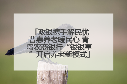 政银携手解民忧 普惠养老暖民心 青岛农商银行“银银享”开启养老新模式
