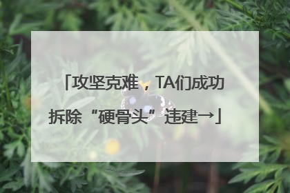 攻坚克难，TA们成功拆除“硬骨头”违建→