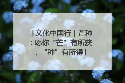 文化中国行｜芒种：愿你“芒”有所获，“种”有所得