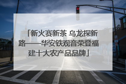 新火赛新茶 乌龙探新路——华安铁观音荣登福建十大农产品品牌