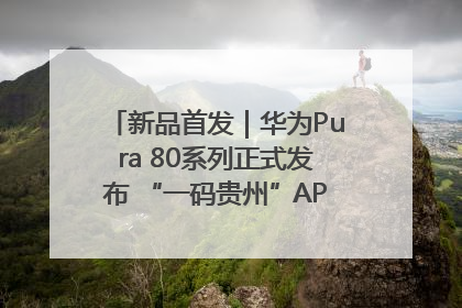 新品首发｜华为Pura 80系列正式发布 “一码贵州”APP抢先开售！