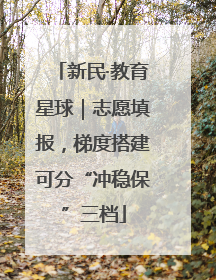 新民·教育星球｜志愿填报，梯度搭建可分“冲稳保”三档