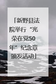 新野县法院举行“光荣在党50年”纪念章颁发活动