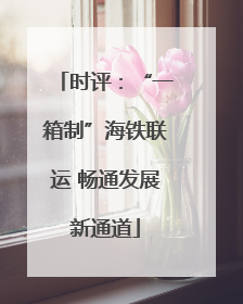 时评：“一箱制”海铁联运 畅通发展新通道