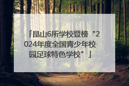 昆山6所学校登榜“2024年度全国青少年校园足球特色学校”