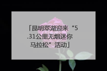 昆明翠湖迎来“5.31公里无烟迷你马拉松”活动