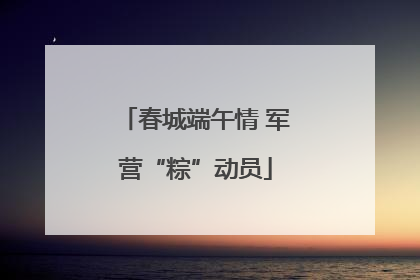 春城端午情 军营“粽”动员
