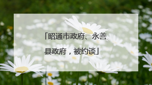 昭通市政府、永善县政府，被约谈