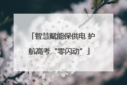 智慧赋能保供电 护航高考“零闪动”