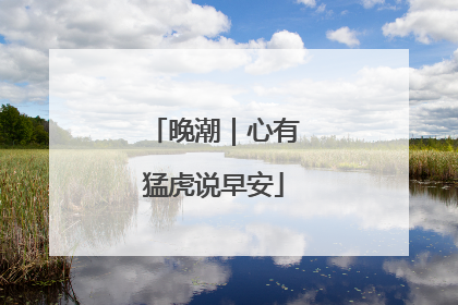 晚潮｜心有猛虎说早安