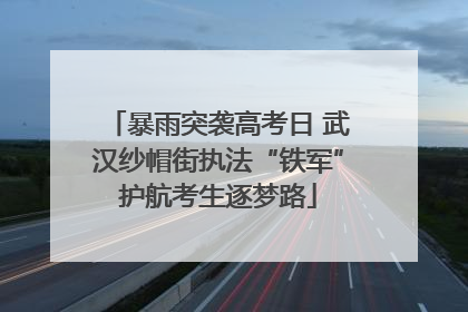 暴雨突袭高考日 武汉纱帽街执法“铁军”护航考生逐梦路