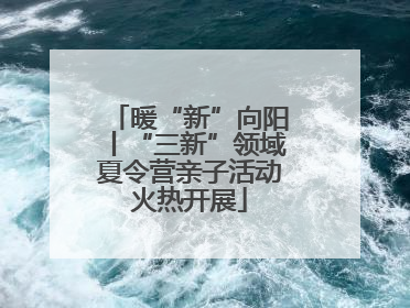 暖“新”向阳丨“三新”领域夏令营亲子活动火热开展