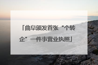 曲阜颁发首张“个转企”一件事营业执照