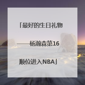 最好的生日礼物——杨瀚森第16顺位进入NBA