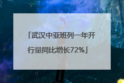 武汉中亚班列一年开行量同比增长72%
