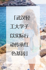 武汉轻工大学子以实际行动传承红色基因