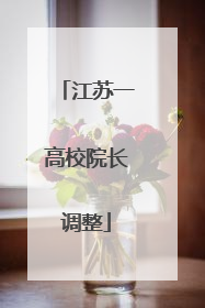 江苏一高校院长调整
