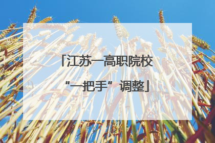 江苏一高职院校“一把手”调整
