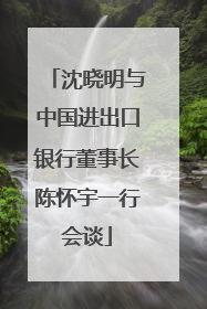 沈晓明与中国进出口银行董事长陈怀宇一行会谈