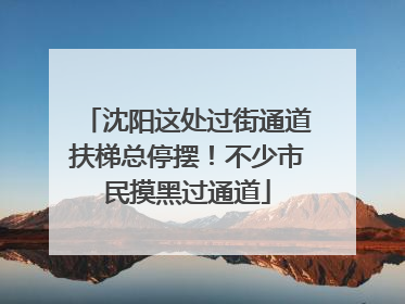 沈阳这处过街通道扶梯总停摆！不少市民摸黑过通道