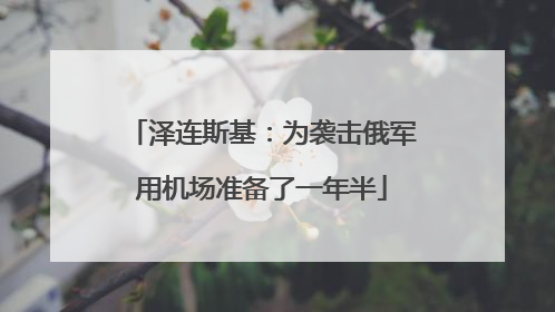 泽连斯基：为袭击俄军用机场准备了一年半
