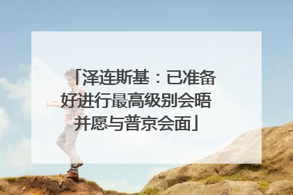 泽连斯基：已准备好进行最高级别会晤并愿与普京会面