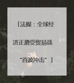 法媒：全球经济正遭受贸易战“首波冲击”