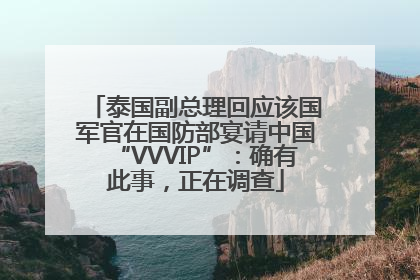 泰国副总理回应该国军官在国防部宴请中国“VVVIP”：确有此事，正在调查