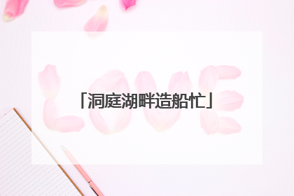 洞庭湖畔造船忙