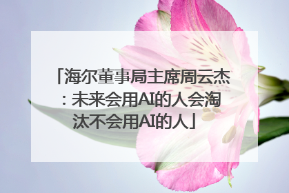 海尔董事局主席周云杰：未来会用AI的人会淘汰不会用AI的人