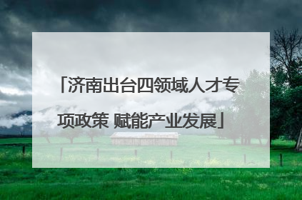 济南出台四领域人才专项政策 赋能产业发展