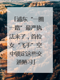 浦东“一圈一路”最严执法来了，首位女“飞手”空中锁定这些交通陋习