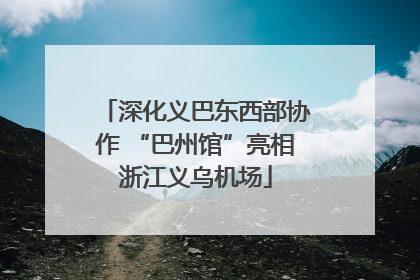 深化义巴东西部协作 “巴州馆”亮相浙江义乌机场