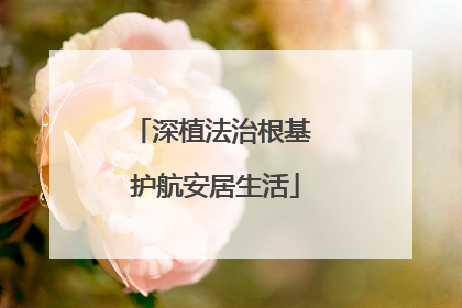 深植法治根基 护航安居生活