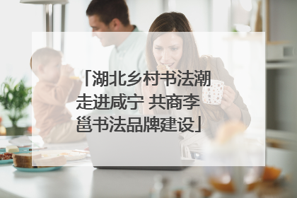 湖北乡村书法潮走进咸宁 共商李邕书法品牌建设