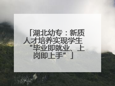 湖北幼专：新质人才培养实现学生“毕业即就业、上岗即上手”