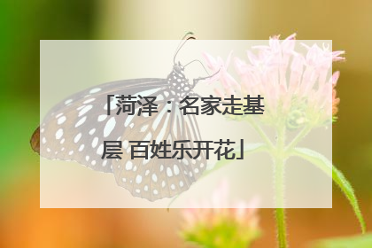 菏泽：名家走基层 百姓乐开花