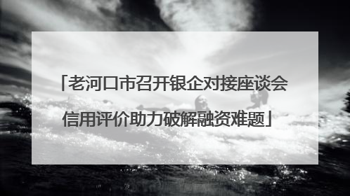 老河口市召开银企对接座谈会 信用评价助力破解融资难题