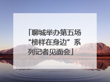 聊城举办第五场“榜样在身边”系列记者见面会