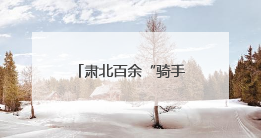 肃北百余“骑手”化身基层治理“移动探头”